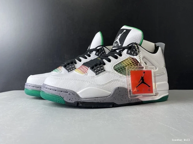 WellDesigned Rasta AQ9129-100 Jordan4 887 Lucid Green 0528